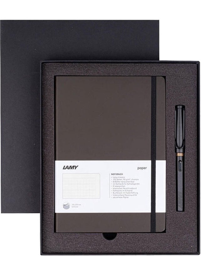 LAMY - Safari Fountain Pen-Notebook Set Matte Black B3MS-17-M - Image 1