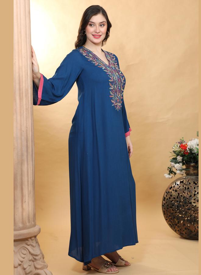 Maxim Creation Multi Dori-Embroidery Rayon Jalabiya - Image 1