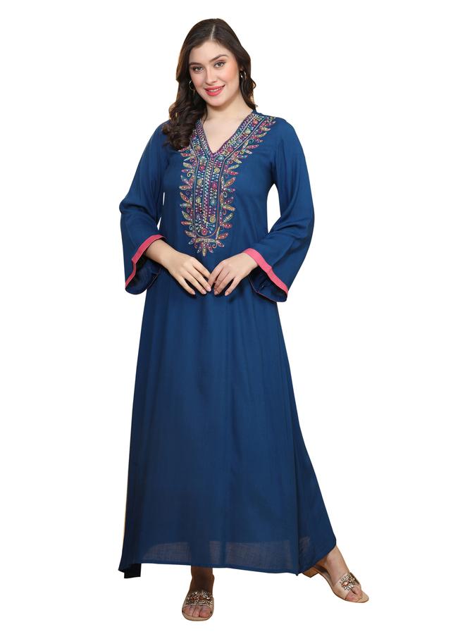 Maxim Creation Multi Dori-Embroidery Rayon Jalabiya - Image 2