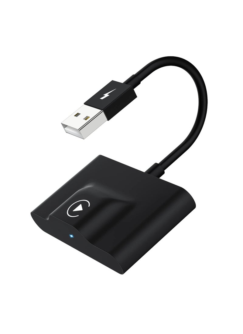CarPlay Wireless Adapter for Factory Wired CarPlay 2023 Upgrade Plug & Play Wireless CarPlay Dongle Converts Wired to Wireless Fast and Easy Use Compatible with Cars from 2015 & iPhone iOS 10+