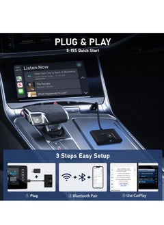 Generic CarPlay Wireless Adapter for Factory Wired CarPlay 2023 Upgrade Plug & Play Wireless CarPlay Dongle Converts Wired to Wireless Fast and Easy Use Compatible with Cars from 2015 & iPhone iOS 10+  - Image 5