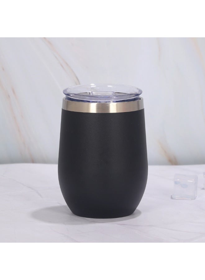 Stainless Steel Vacuum Insulation Cup Double Layer With Lid Egg Cup Creative Car Eggshell Cup