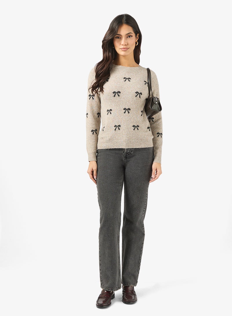 VERO MODA Vmdoffy Intarsia Ls O-Nck Pullov Ga Noos - Image 4