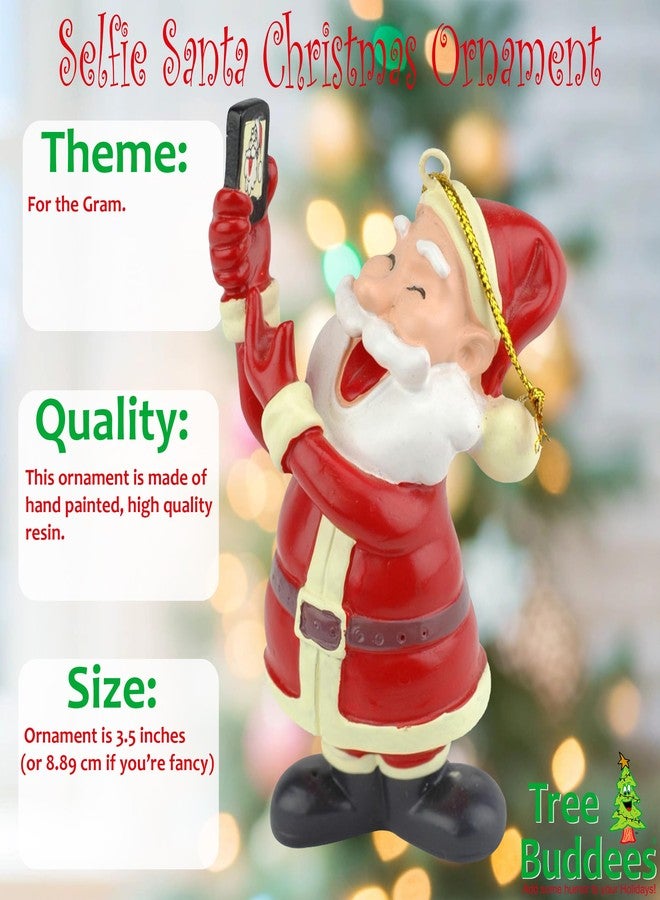 Tree Buddees Selfie Santa Claus Christmas Ornament - Image 2
