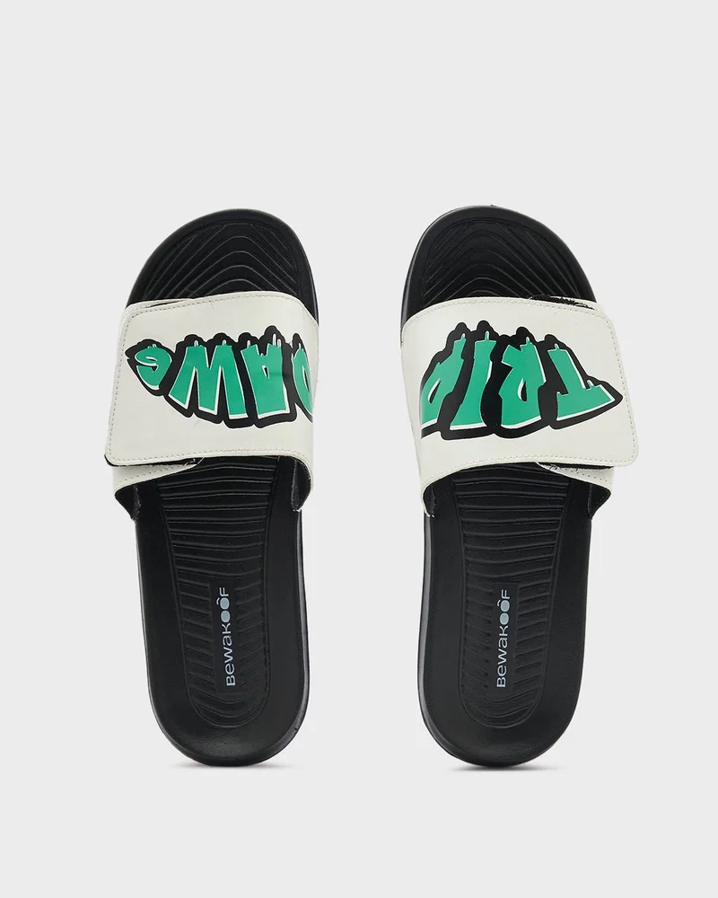 بيواكوف شباشب رجالي سوداء بطبعة تريب دوج