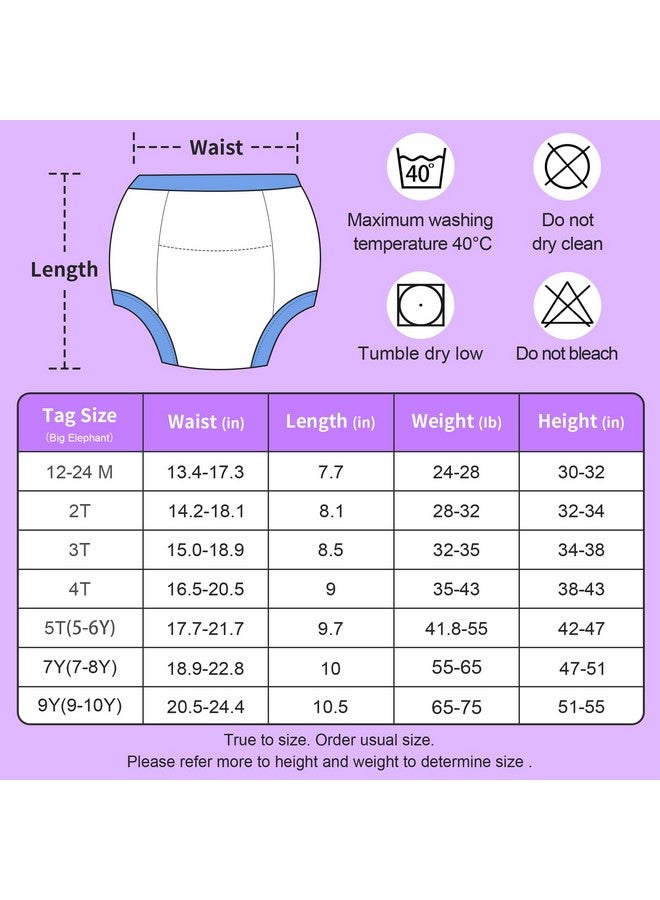 BIG ELEPHANT BIG ELEPHANT 10 Packs Baby Girls' and Boys' Potty Training Pants, 100% Cotton Absorbent Training Underwear for Toddler, 2T  - Image 1