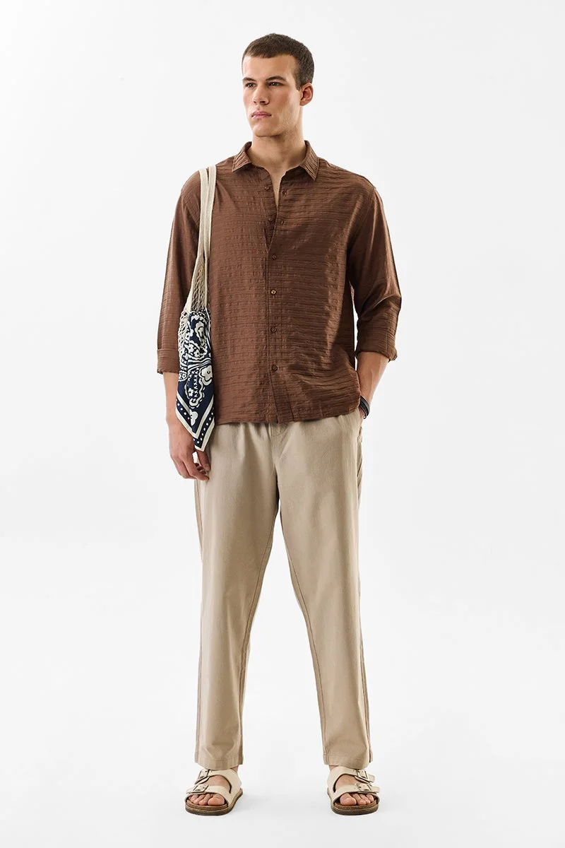 سنيتش قميص بقصة عادية بنقش