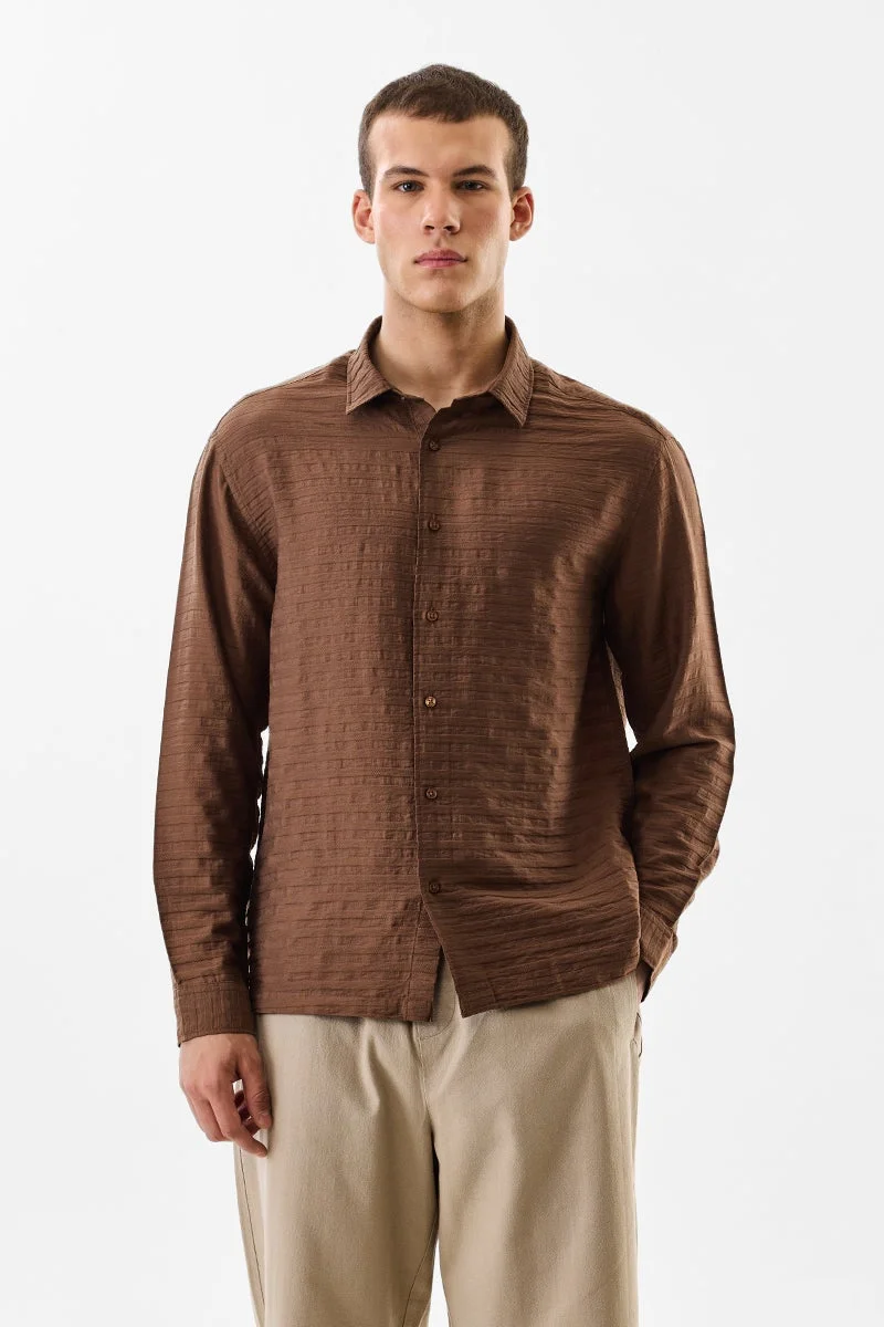 SNITCH Regular Fit Textured Shirt