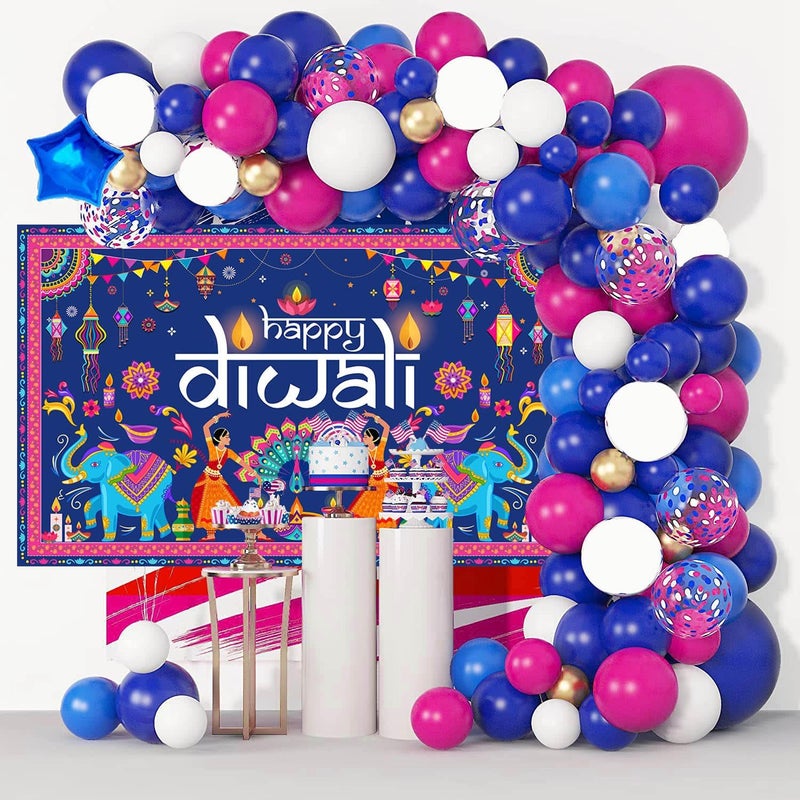 ARS Happy Diwali Backdrop for Home Diwali Banner Backdrop Festival of Lights Banner Deepavali Decorations Diwali Photo Booth Props Diwali Decorations - Image 4