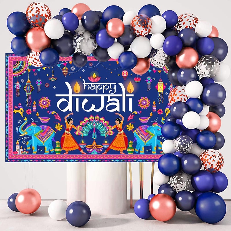 ARS Happy Diwali Backdrop for Home Diwali Banner Backdrop Festival of Lights Banner Deepavali Decorations Diwali Photo Booth Props Diwali Decorations - Image 5
