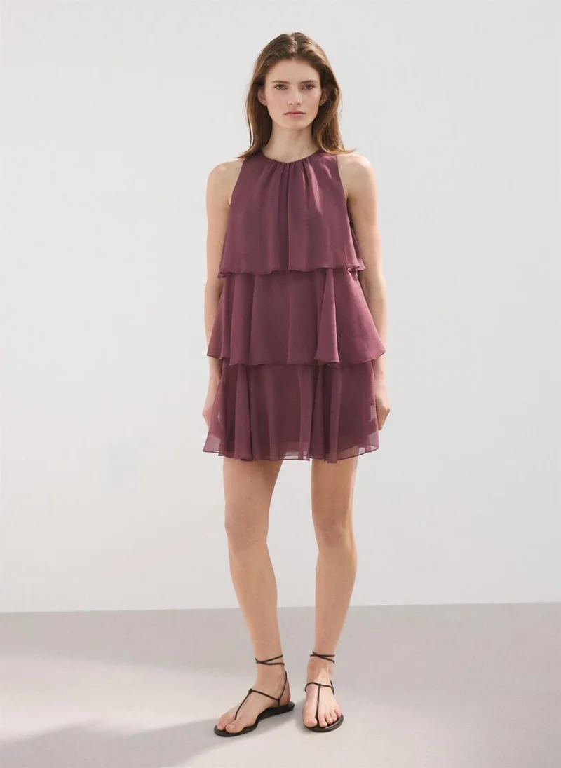 MANGO Short Ruffled Dress