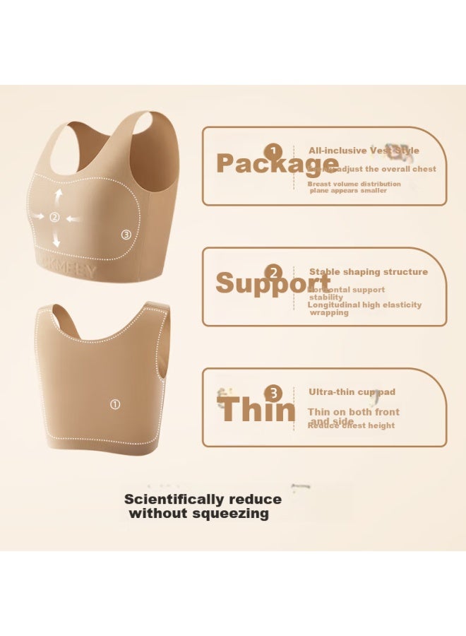 LUCKMEEY Xingmian Paper Thin Bra For Women, Minimizes Large Reduces Side Bulge, Prevents Sagging, Large Size, Slimming, Seamless Invisible Vest-style Bra - Image 2