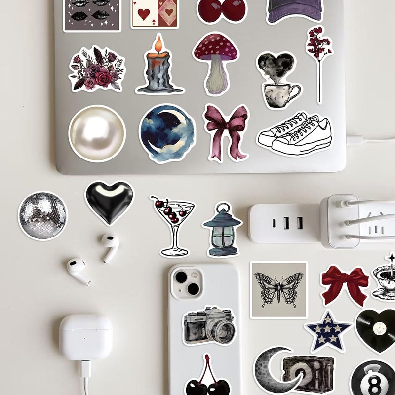 PIGBIT 50PCS Downtown Girl Y2K Aesthetic Stickers â€“ Waterproof Vinyl Scrapbook Decals for Laptop, Phone Case, Journal, Mirror, Skateboard, Wall Decor - Image 4