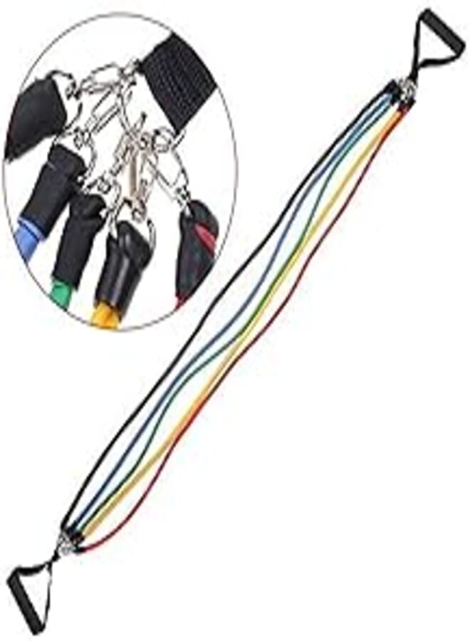 Latex Resistance Bands Fitness Exercise Tube Rope Set Yoga ABS Workout H8329