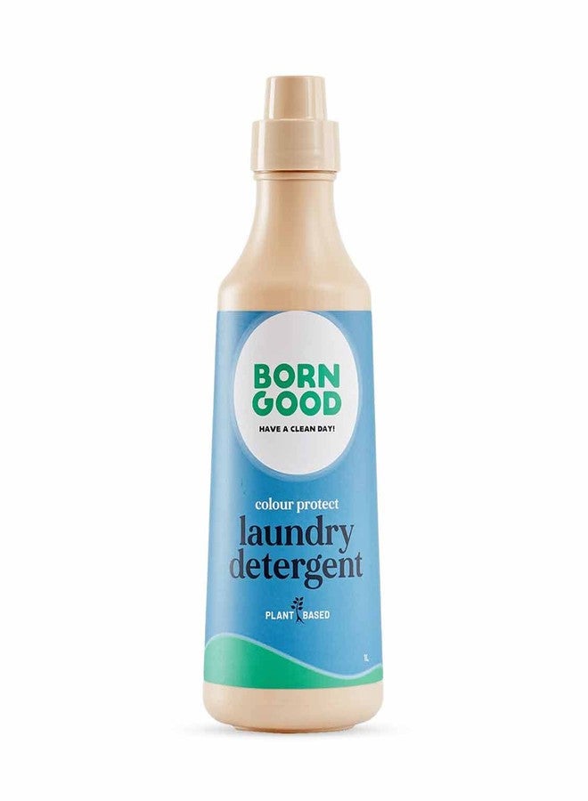 Born Good Natural Colour Protect Laundry Detergent | 1000ml | Plant-Based, Biodegradable, Non-Toxic, Eco-Friendly, Organic, Herbal | Made With Amino Silicone to Protect Colour | Baby Safe - Image 1