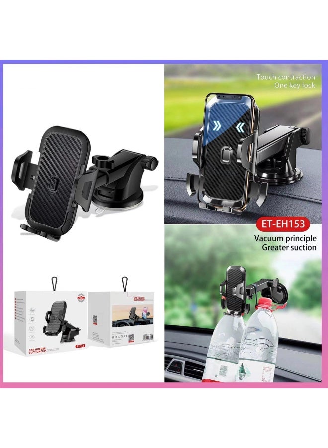 Earldom Earldom EH153 Car Phone Holder with Gravity Technology, 360-Degree Rotation, Strong and Durable Mount for Phones Up to 6.7 Inch, Black - Image 5