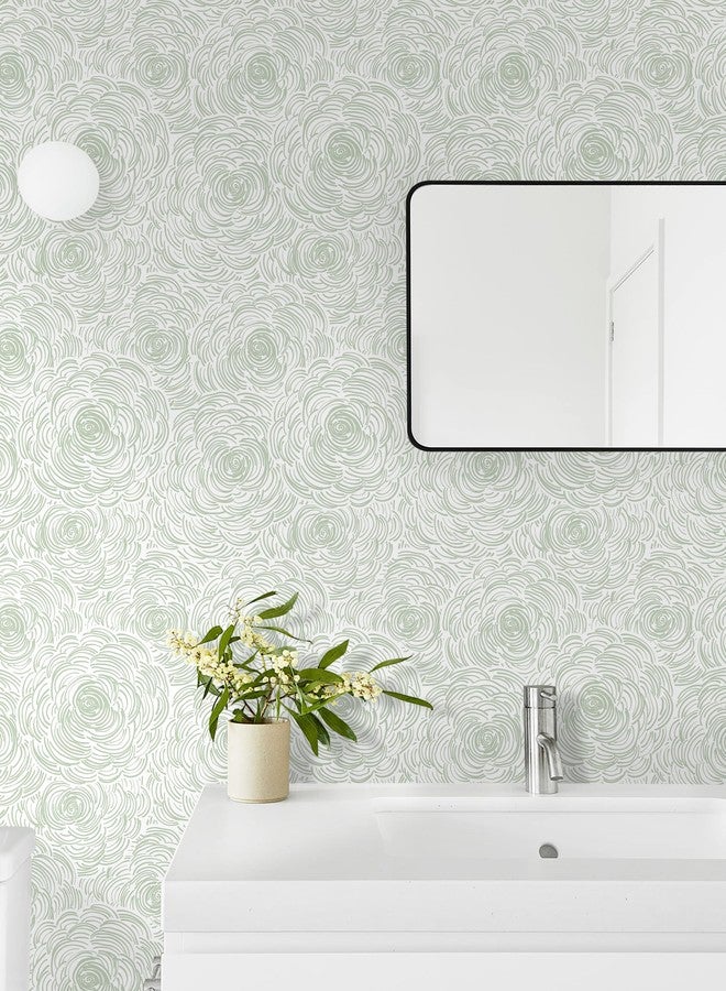Toduso Modern Peel and Stick Wallpaper Green Contact Paper Sage Green Self-Adhesive Wall Paper Removable Decorative Wallpapers for Bedroom Bathroom Cabinets Decor Vinyl 17.3''×78.8'' - Image 2