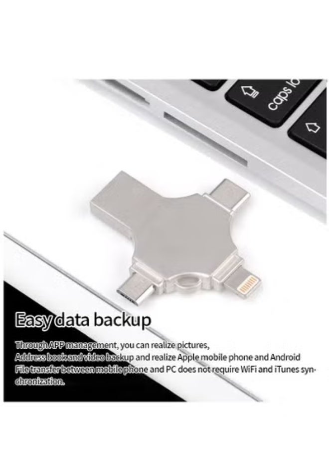 AROAQ 4 in 1 Type-c OTG USB Flash Drive 3.0 Pendrive 512GB Memory For iPhone Android PC  - Image 2