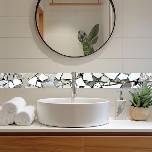 HOMETITUTE Wallpaper Border Peel and Stick Wall Decor PVC Wall Border 4x196 Inch Self Adhesive Wallpaper Borders for Bathroom Kitchen Entryway Modern Paper Walls Decor Accent - Image 3