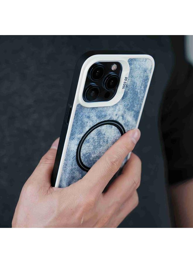 زبون جراب هاتف مغناطيسي من MagSafe بلون الدنيم المتباين لهاتف iPhone 13 Pro Max - Image 5