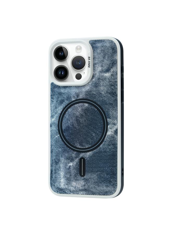 زبون جراب هاتف مغناطيسي من MagSafe بلون الدنيم المتباين لهاتف iPhone 13 Pro Max - Image 1