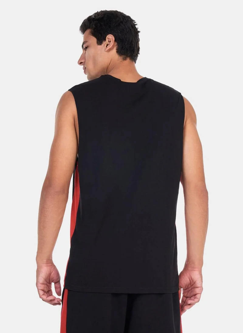 نيو ايرا Men's NBA Chicago Bulls Colourblock Sleeveless T-Shirt