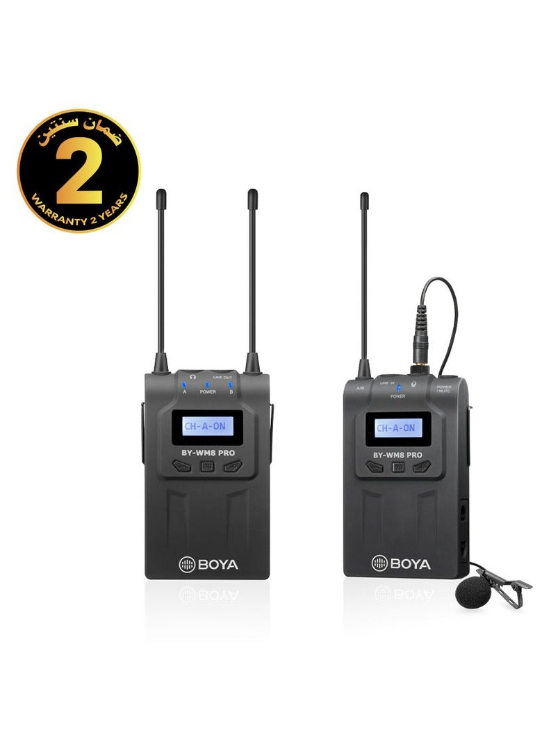 Boya BY-WM8 Pro-K1 UHF Dual-Channel Wireless Microphone System - Image 1