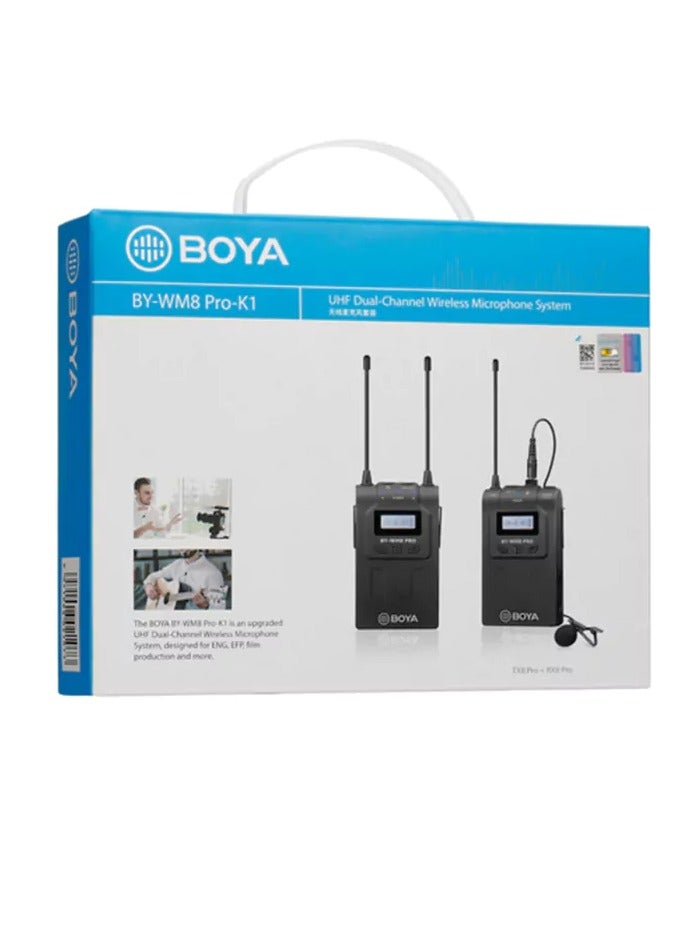 Boya BY-WM8 Pro-K1 UHF Dual-Channel Wireless Microphone System - Image 4