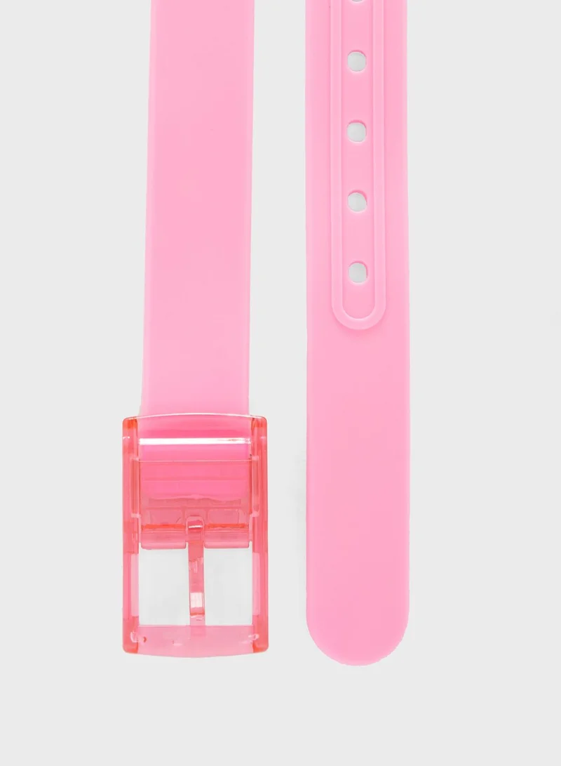 Ginger Acrylic Buckle Belt