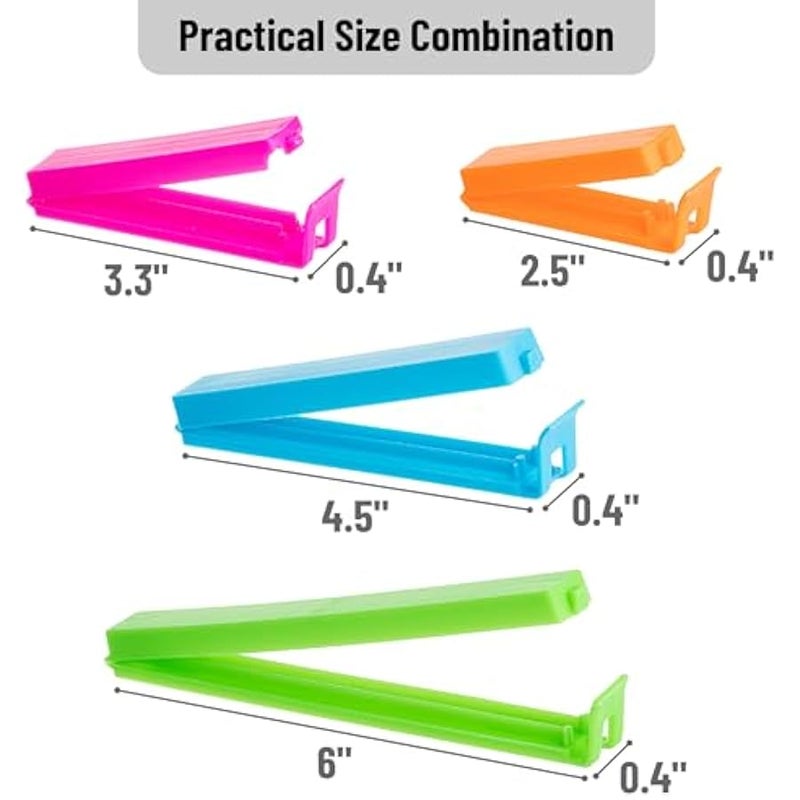 - Chip Clips, Magnetic Clips, 40 Pack, Bag Clips, Bag Clips for Food, Magnet Clips, Chip Clips Bag Clips Food Clips, 4 Different Sizes, Vibrant Colors - Image 3