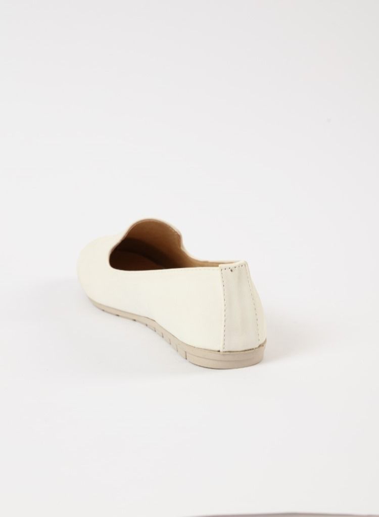 Zahwa Ballerina Snake Metallic Dots Texture Leather Flats - Image 3