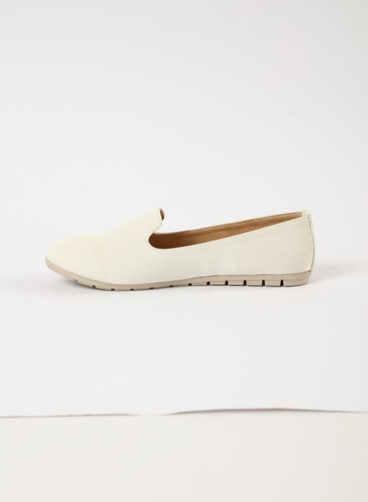 Zahwa Ballerina Snake Metallic Dots Texture Leather Flats - Image 1