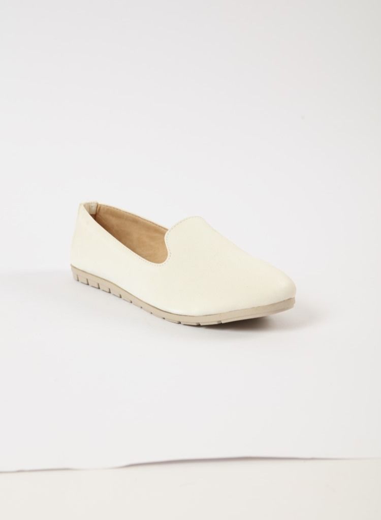 Zahwa Ballerina Snake Metallic Dots Texture Leather Flats - Image 2
