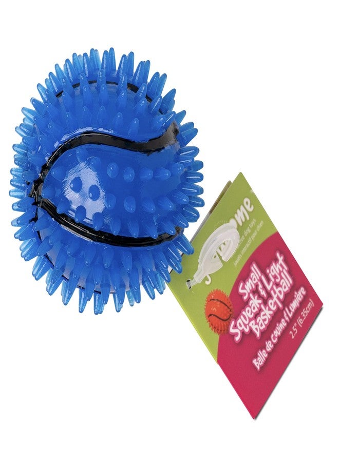 Gnawsome Dog Toys - 2.5-Inch Spiky Squeaker Basketball - Small - Dental & Gum Wellness - Stimulating Fun - Hidden Squeaker - Durable for Heavy Chewers - 100% BPA-Free - Assorted Colors - Image 1