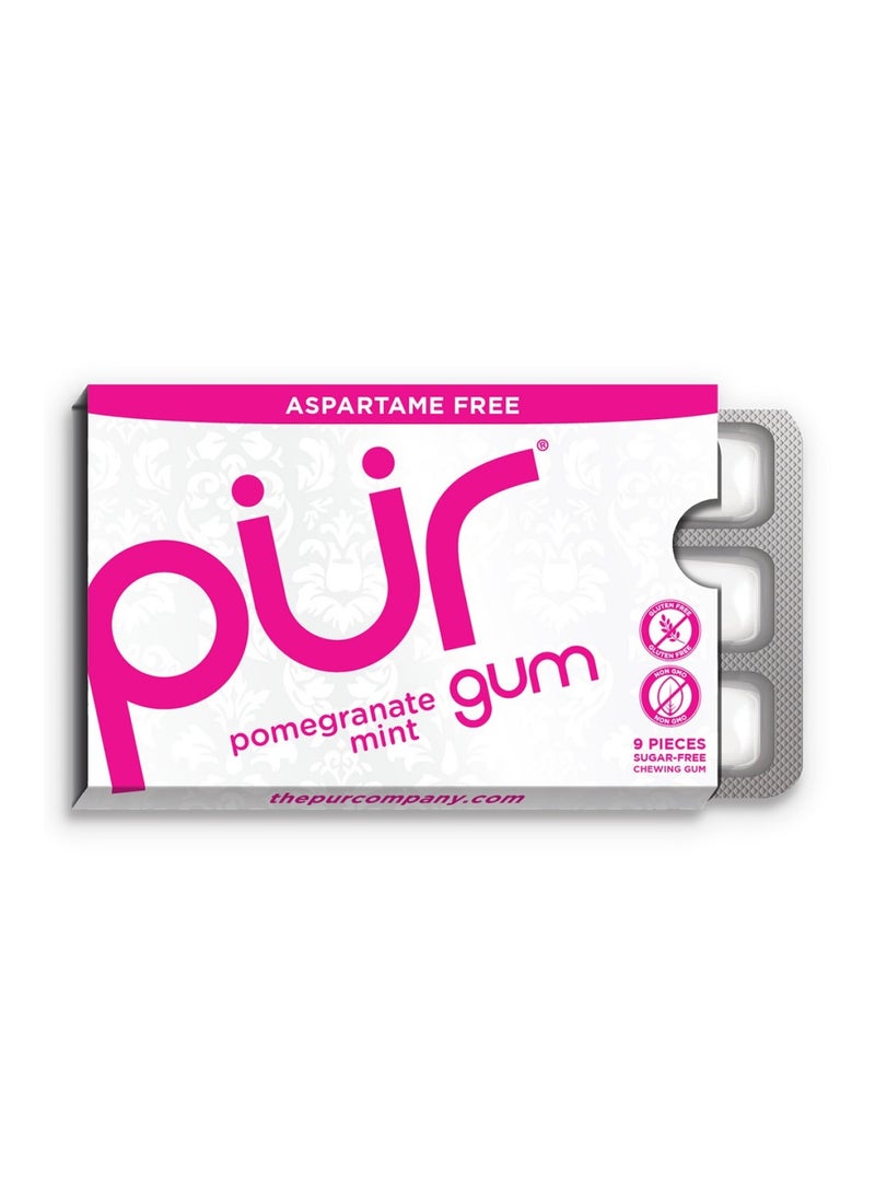 Pur Aspartame And Sugar Free Pomegranate Chewing Gum With Xylitol 9 Pieces - Image 2