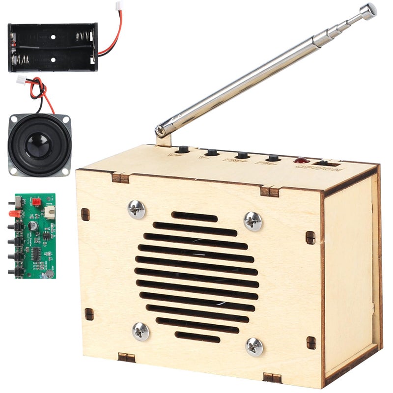 CYOEST Science Kits for Kids Age 812 1214 STEM Kits for Kids Age 810 STEM Toys Build Your Own FM Radio Kit DIY Electronic Snap Circuits Projects Gifts for Teen Girls Boys 9 11 13 15 16 Classic Wood - Image 2