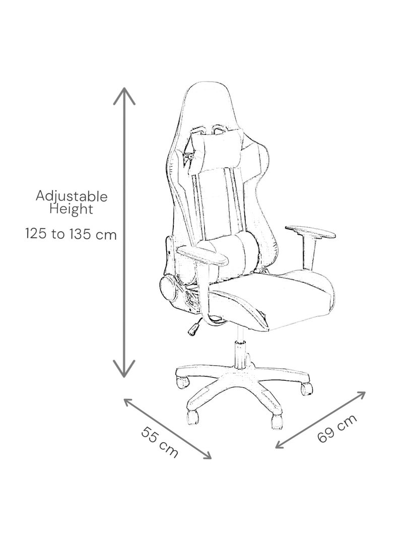 Sabir & Bros Furniture LLC - SBF Ergonomic High Back PU Leather Office Chair | Reclining Backrest up to 180° | Gaming Chair with Adjustable Height, Headrest, and Lumbar Support, Black - Image 1