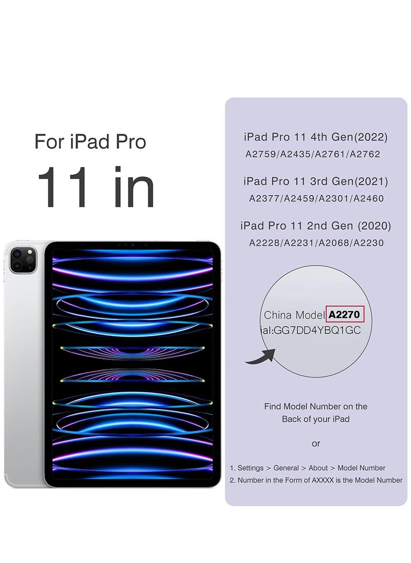 Generic iPad Air 5th Generation 10.9“ Keyboard Case Keyboard Case for iPad Pro 11" 4th(2022) iPad Air 4th Gen 10.9" Auto Sleep/Wake with Pencil Holder for iPad Pro 11 3rd & 2nd & 1st Gen Black  - Image 5