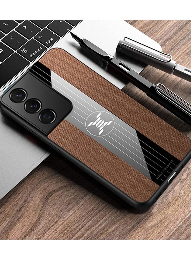 GROIC Samsung Galaxy S22 Case Fabric 6.1 Inch, Art Cloth Texture Anti-Scratch Shock Absorption Silicone Soft Edge Protection Cover Phone Case - Image 2