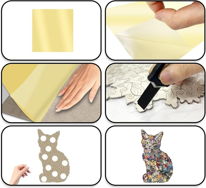 Wooden Cat Shaped Jigsaw Puzzle Educational Brain Training Toy For Kids And Pet Lovers - Image 5