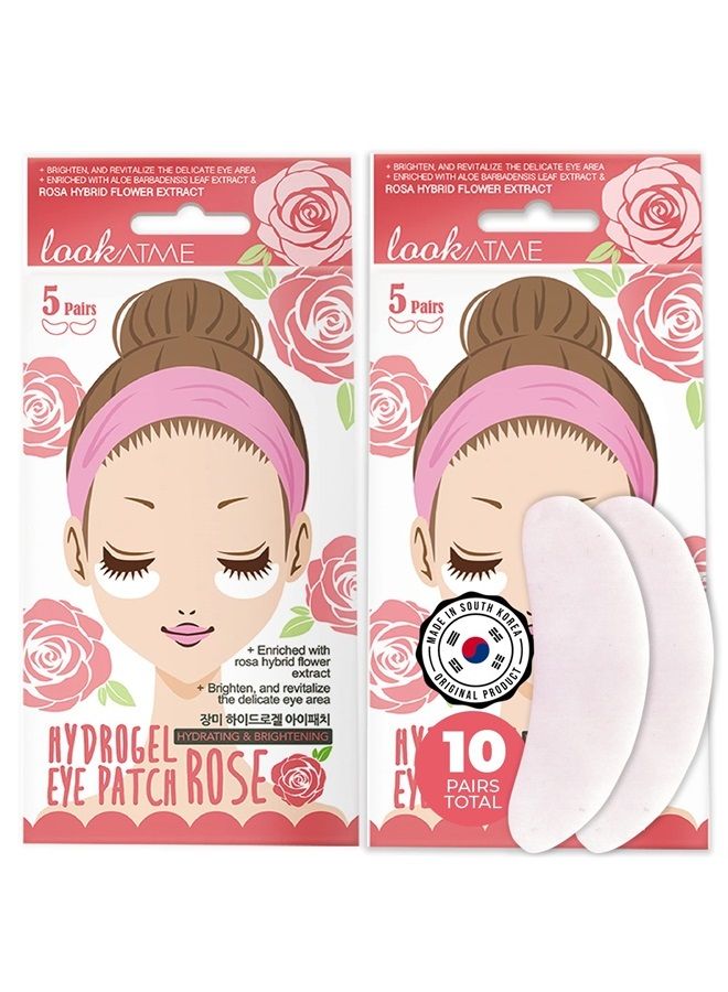 LOOKATME Under Eye Patches - Look At Me Korean Skincare Hydrating Hydrogel Eye Patches, Rose Eye Patch / Eye Gel Pads. Dark Circles Remover and Eye Mask for Puffy Eyes. Eye Brightner / Eye Depuffer | Pack of 2 - Image 1