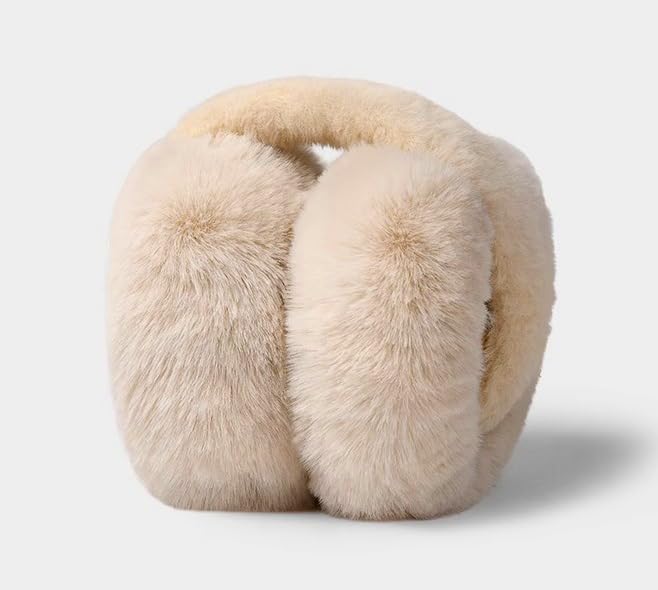 Alexvyan Beige Winter Foldable Ear Muffs Ear Warmers Warm Earmuffs Soft Extra Fur Cold Protection Earband Ear Protection Cuddly Winter Accessories Female & Male for Outdoor(Beige) - Image 5