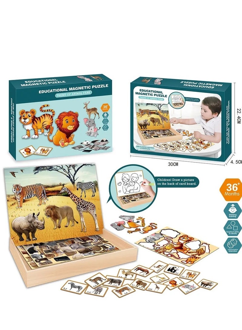 كتاب لغز الحيوانات المغناطيسي للأطفال - Image 1
