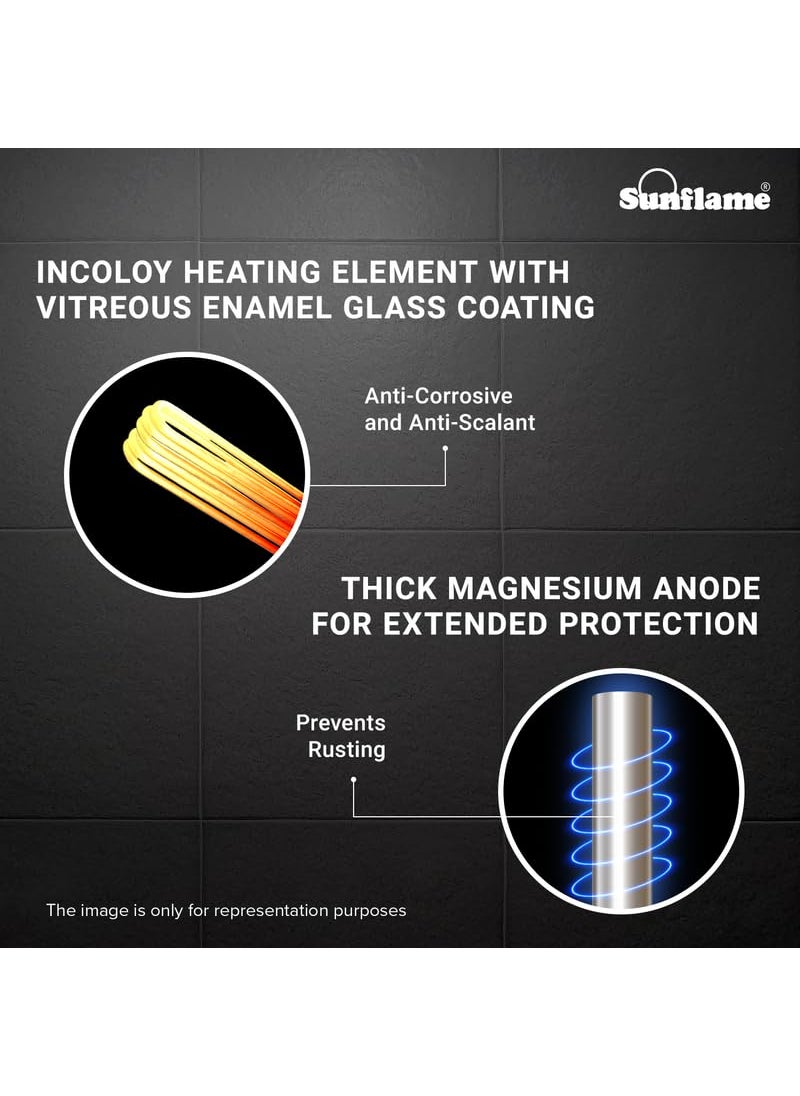 SUNFLAME Sunflame Sesto 25 Litre Storage Water Heater Faster Heating Temperature Control Knob Geyser with 3Layer Advanced Safety 7Year Tank 3Year Heating Element and 2Year Product Coverage  - Image 3