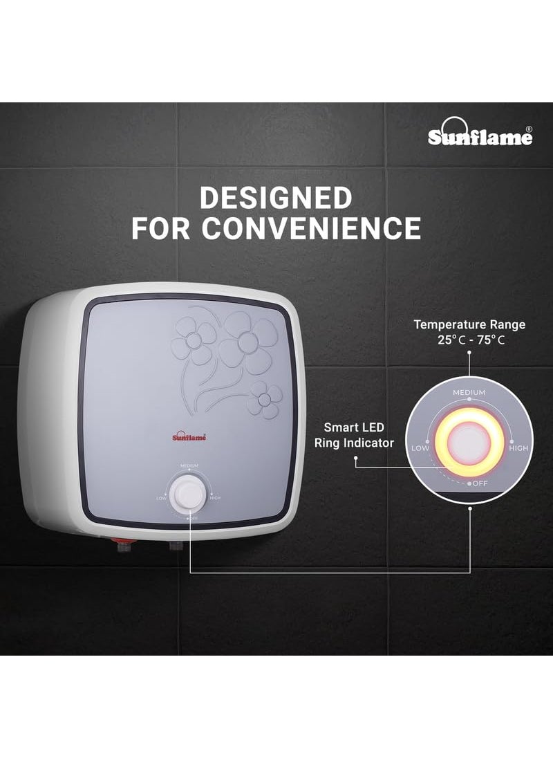 SUNFLAME Sunflame Sesto 25 Litre Storage Water Heater Faster Heating Temperature Control Knob Geyser with 3Layer Advanced Safety 7Year Tank 3Year Heating Element and 2Year Product Coverage  - Image 5