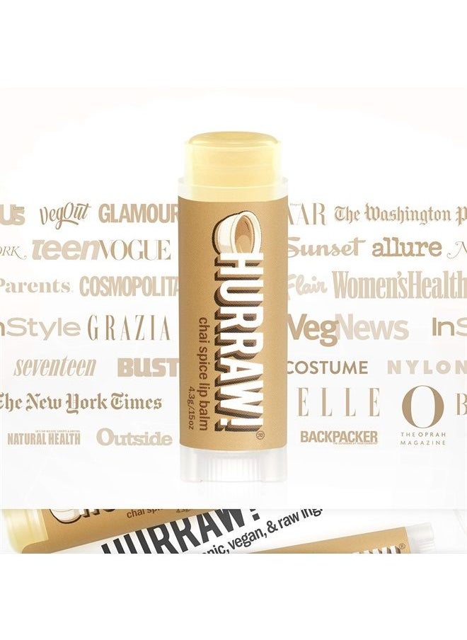 Hurraw! - Hurraw! Chai Spice Lip Balm, 3 Pack: Organic, Certified Vegan, Cruelty and Gluten Free. Non-GMO, 100% Natural Ingredients. Bee, Shea, Soy and Palm Free. Made in USA - Image 1