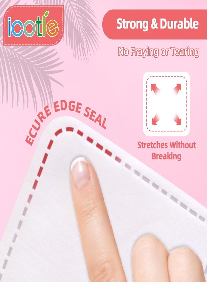 ICOTLE 200-Count Eye Cotton Pads 100% Cotton Ultra Soft Square Cotton Pads, Spunlace Purely Physical Technology, Makeup Remover Pads for Facial Cleansing on All Skin Types - Image 2