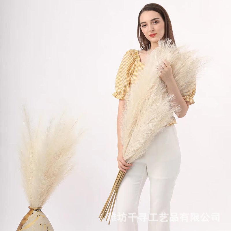 Single Flower Arrangement Reed Simulation Reed Big Pampas Wedding Decoration Fake Flower Artificial Pampas Grass - Image 2