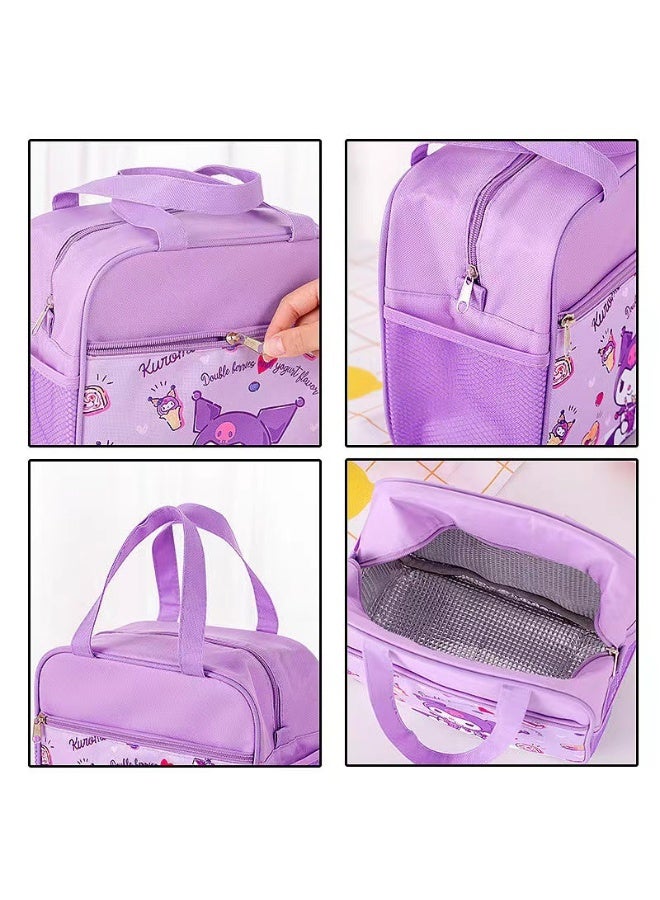 kuromi student lunch box bag insulation tote bag children's cartoon student lunch bag thickened aluminum film cute lunch bag - Image 2