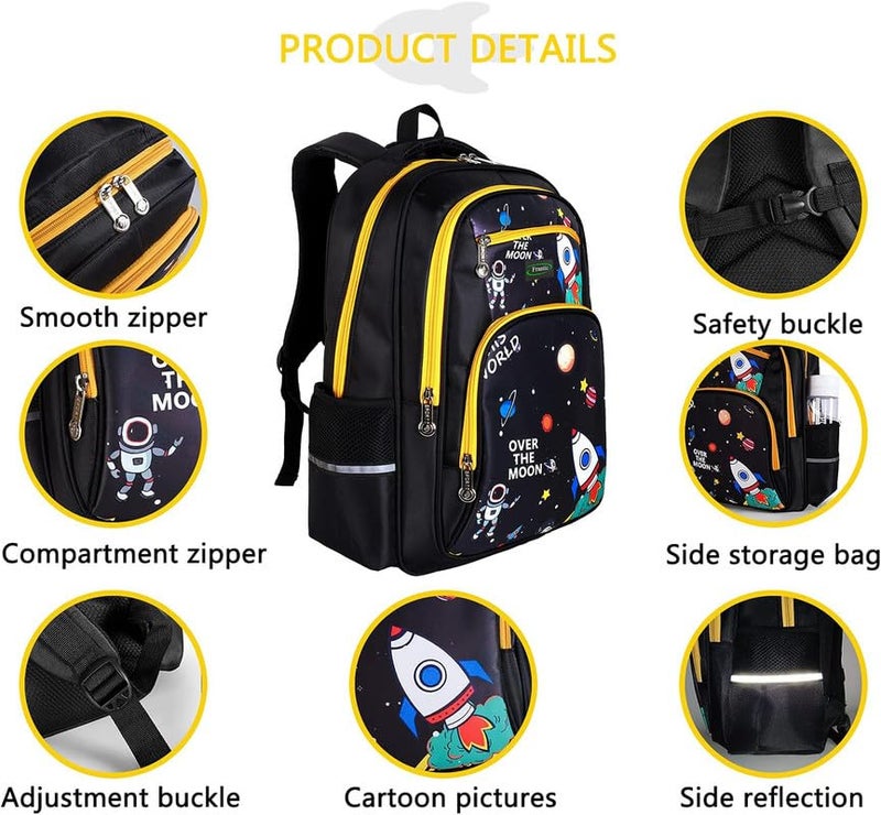 Frantic حقيبة ظهر مدرسية مقاومة للماء من بوليستر RR4 بسعة 26 لتر للأولاد والبنات - Image 4